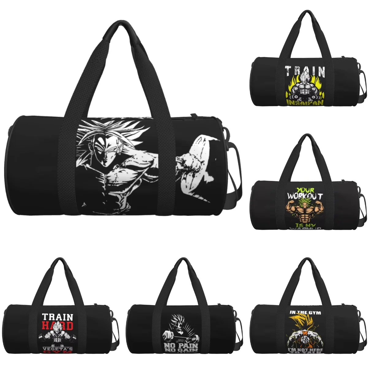 

Anime Gym Motivational Sports Bags Funny Training Gym Bag with Shoes Funny Handbags Male Female Design Oxford Fitness Bag