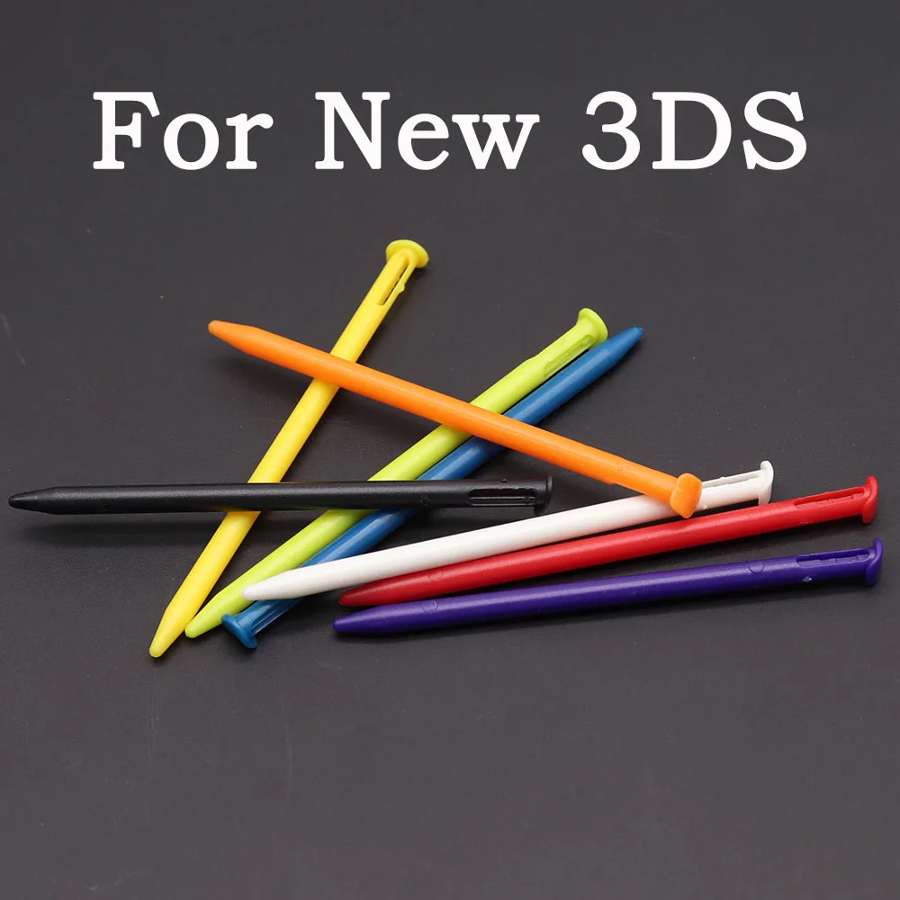 10PCS Touch pen replacement pen for new 3DS game console plastic touch screen pen black, white, red, yellow, orange, blue