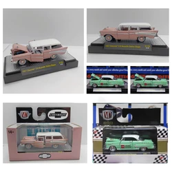 Diecast Alloy 1:64 M2 1953 Ford Crestline Victoria/1957 Chevrolet's 210 Beauville Station Wagon Car Model Holiday Gifts Toys