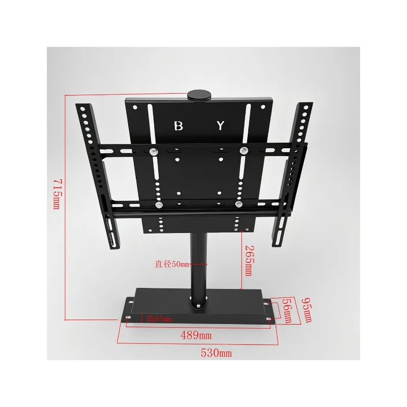 360° Swivel LCD TV Base with Cable Management - Rotating TV Stand for Wall Mount, Remote Control & Rectangle Base