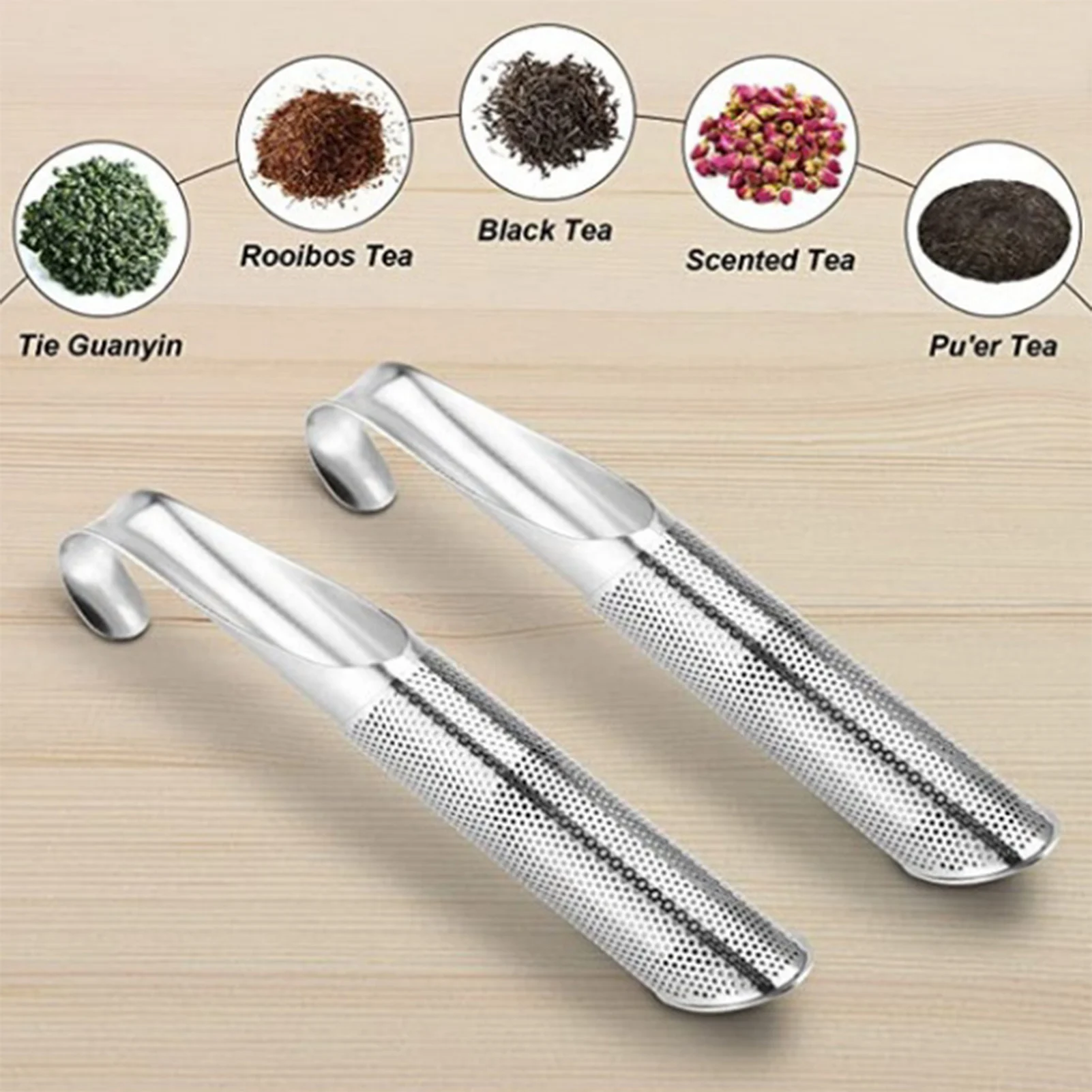 Infusor de Té de Acero Inoxidable con Gancho para Colgar, Difusor de Té para Infusión de Tés y Cafés de Hojas Sueltas