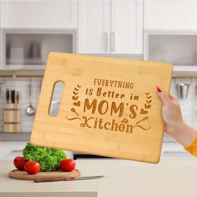 Solid Wood Cutting Boards Mother's Day Gifts Laser Creative Funny Cutting Boards Birthday Gift for Mum Kitchen Supplies