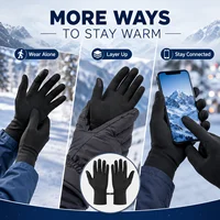 Thermal Glove Liners Men Women Lightweight Touchscreen Thin Winter Gloves for Skiing Motorcycle Cycling Running Outdoor 6