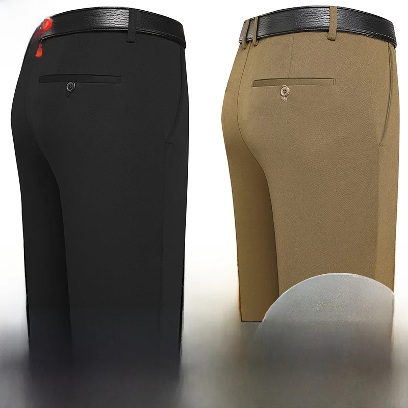

New Men's Thi Casual Pants Spring Autumn Winter Dad Pants Long Trousers Thi West Pants Middle Aged And ly Wear