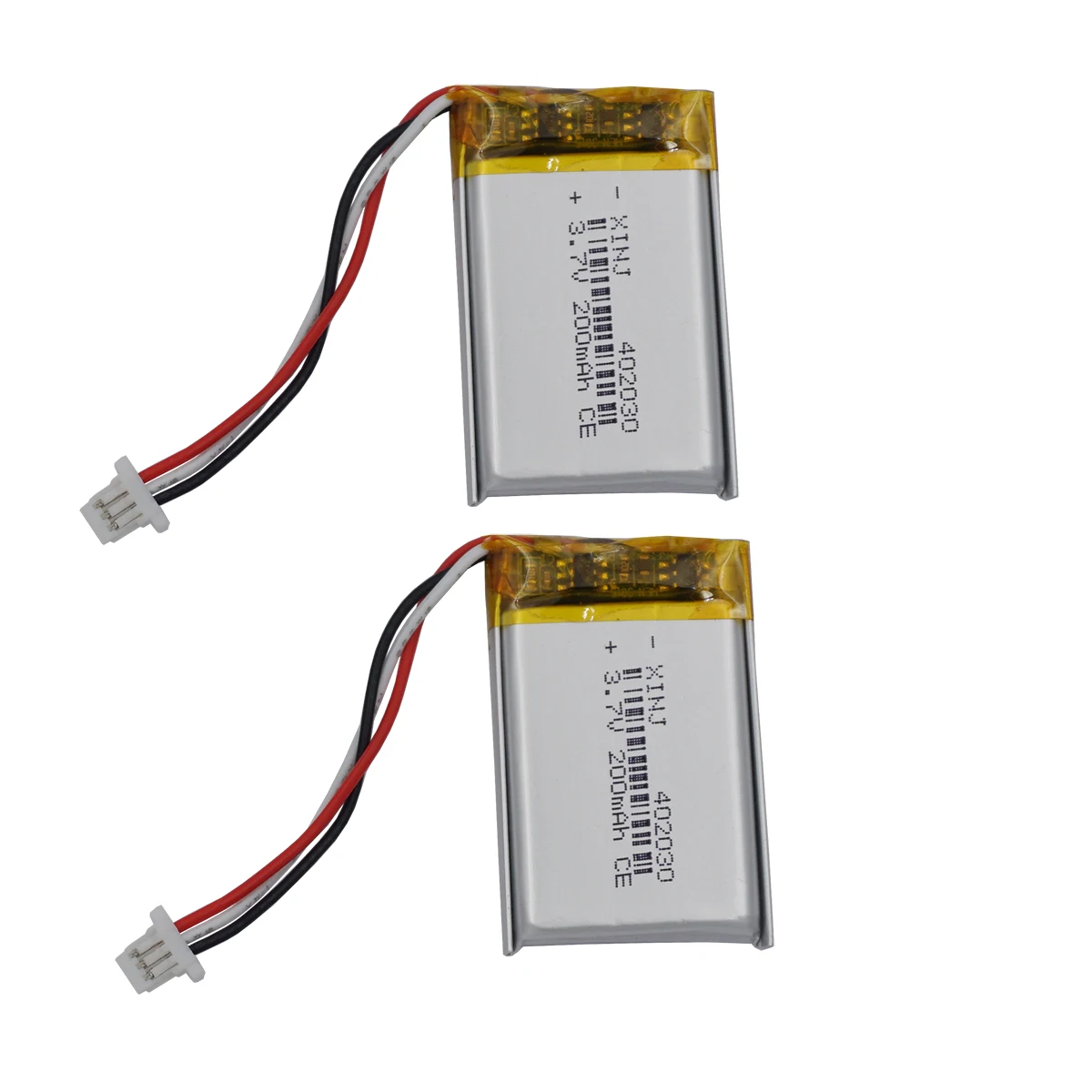 

2pcs 3.7V 200mAh 0.74Wh Polymer Rechargeable Li Lithium Battery 402030 Li-ion JST 3Pin 1.0mm plug For GPS DashCam Speaker