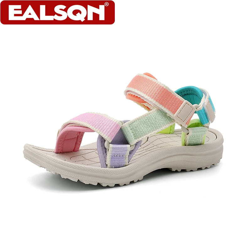 Lovely Pink Kids' Sandals Girls Breathable Summer Sport for Outdoor Beach Shoes Anti-Slip Soft-Sole Children's Walking Sandals