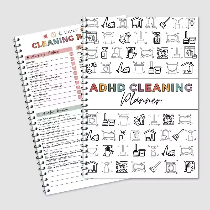 

ADHD Cleaning Planner Bundle, Home Schedule Weekly Monthly Year‑Round Cleanliness Tips Family Chore Chart