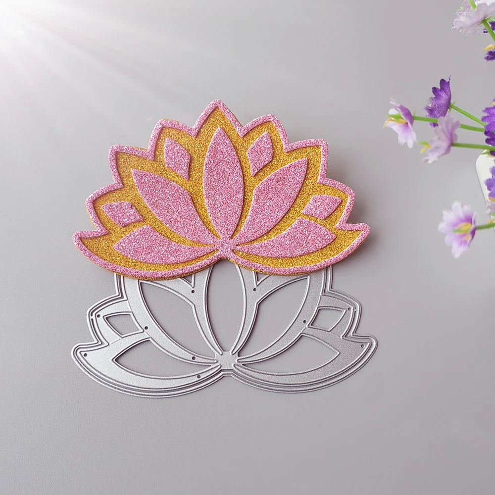 

New lotus and flower cutting dies scrapbook decoration embossed photo album decoration card making DIY crafts