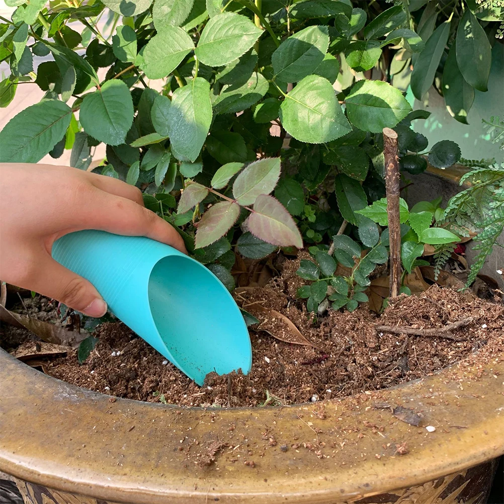 

10pcs Shovel Scoops Durable Plastic Gardening Supplies Small Gardening Cup Bucket Soil Cultivation Spade Easy Carry