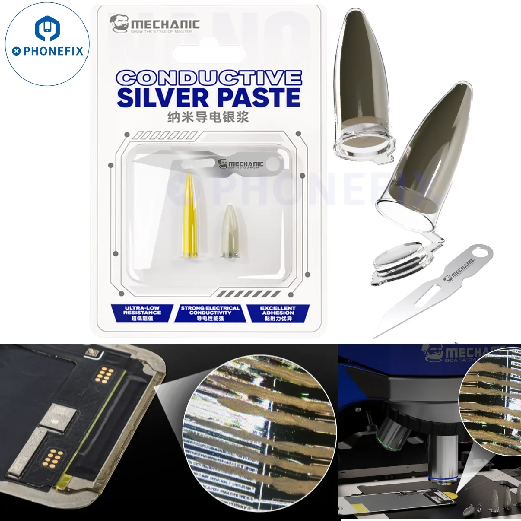 MECHANIC NANO20 Nano-conductive Silver Paste Low Resistance for IPhone Android Lines Green /yellow Screen Circuit Repair Tools