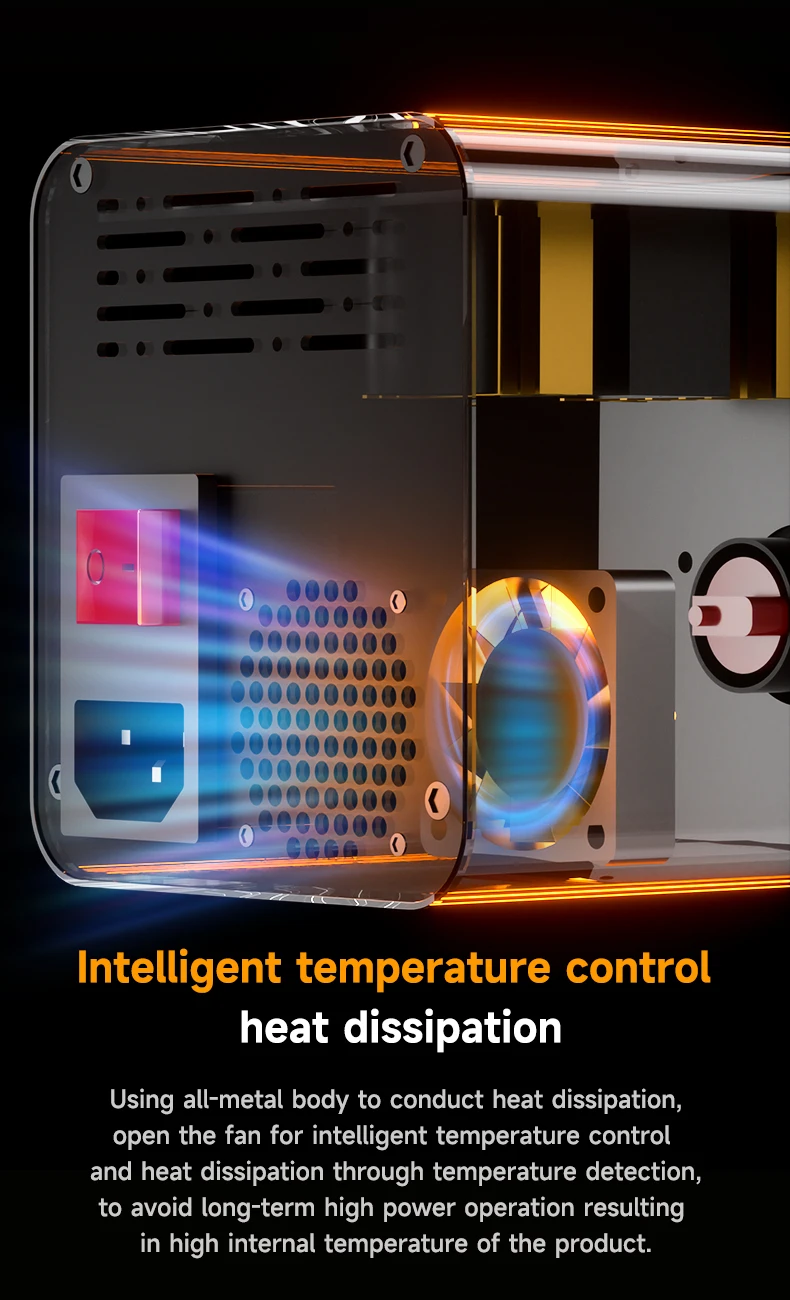 【MECHANIC】 Digitales Netzteil, 24 V, 5 A, Spannungs-/Stromdetektor mit mehreren Anschlüssen, 3,2-Zoll-Display, 3 Mech-Modi, Überlastschutz