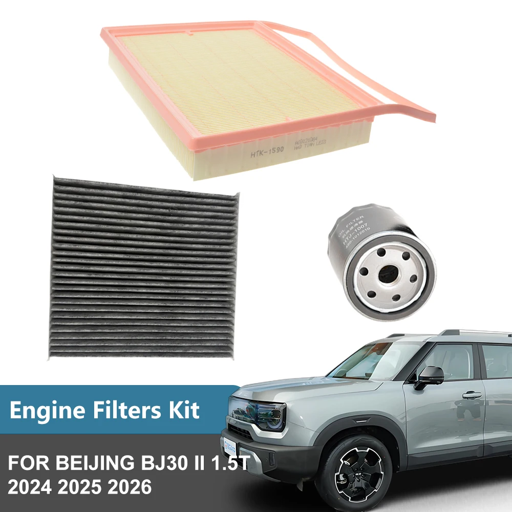 

Engine Air Cabin Oil Filters Kit For BAIC BEIJING BJ30 II 1.5T 2024 2025 2026 Car Accessories Auto Spare Parts AC Filter