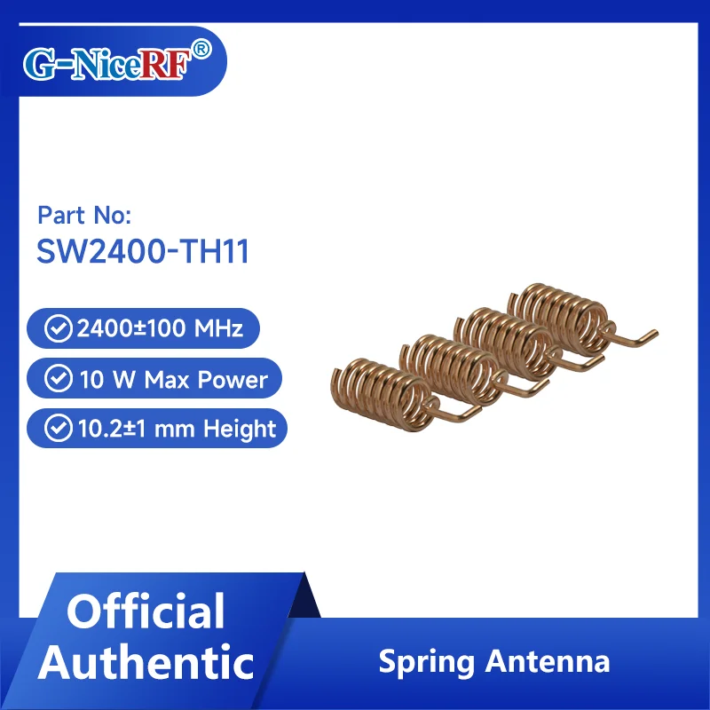 NiceRF | 20PCS/Lot SW2400-TH11 : 2.4GHz Copper Spring Antenna for 2.4GHz wireless communication