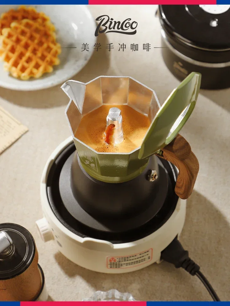 Bincoo double-valve Moka pot household espresso small espresso machine hand-brewed coffee pot set coffee utensils