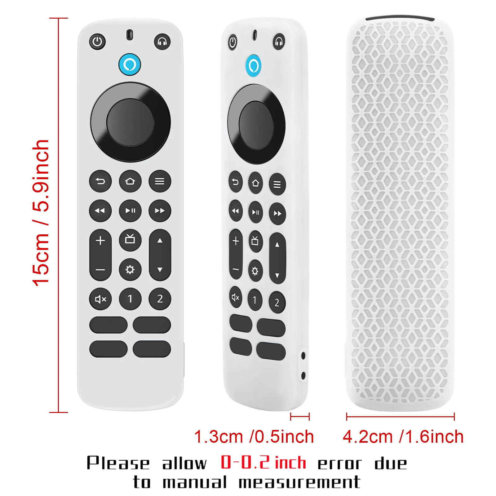 Protective Silicone Case Fit for Amazon Alexa Voice Remote Control Fire TV Pro Shockproof Anti-Slip Protector Cover Sheath