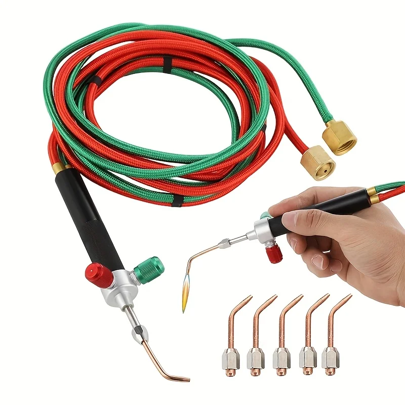 

Многофункциональная сварочная горелка для кислорода/ацетилена, набор кислородно-сварочных горелок, оснащенная 5-сварка, подходит для золота, серебра