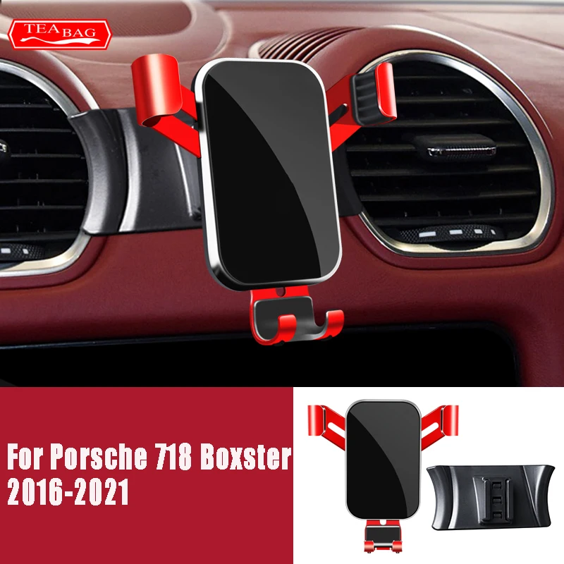 

Adjustable Car Mobile Phone Holder For Porsche 718 Boxster 2016-2021 Gravity Stand GPS Air Vent Navigation Bracket Accessories