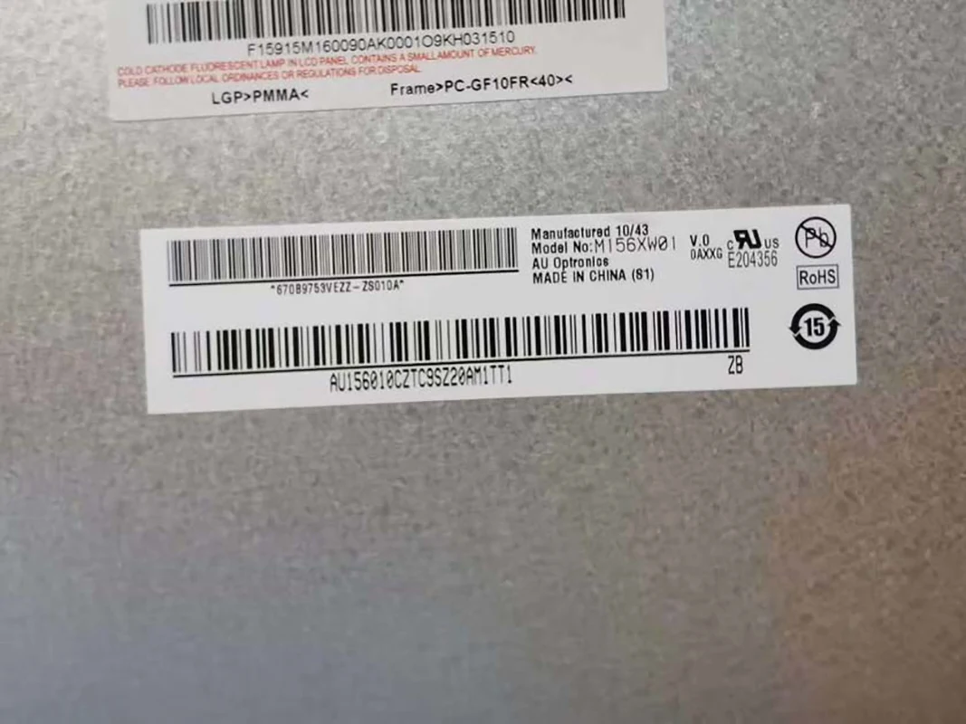 M156XW01 V.0 LCD Screen Display Panel