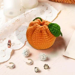 Crochet Fruits Mini Bag Woolen Yarn Handmade Crochet Orange Strawberry Lemon Coin Purse Cute Delicate Lovely Pendant Storage Bag