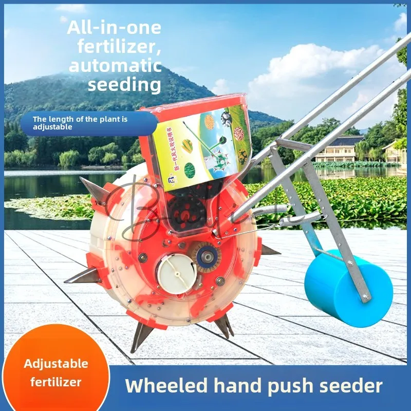 New Hand Push Corn Planter Multifunctional Peanut Soybean On Demand Machine Manual Roller