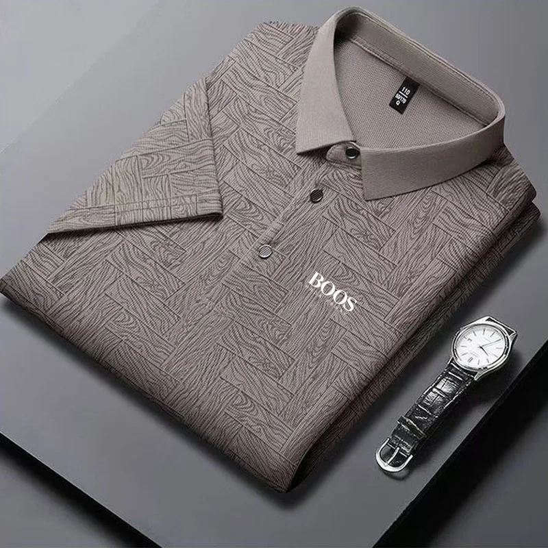 2025 Men's New Summer Embroidery Business Casual Short sleeved POLO Shirt Fashion Short sleeved Comfortable and Breathable Top image 6