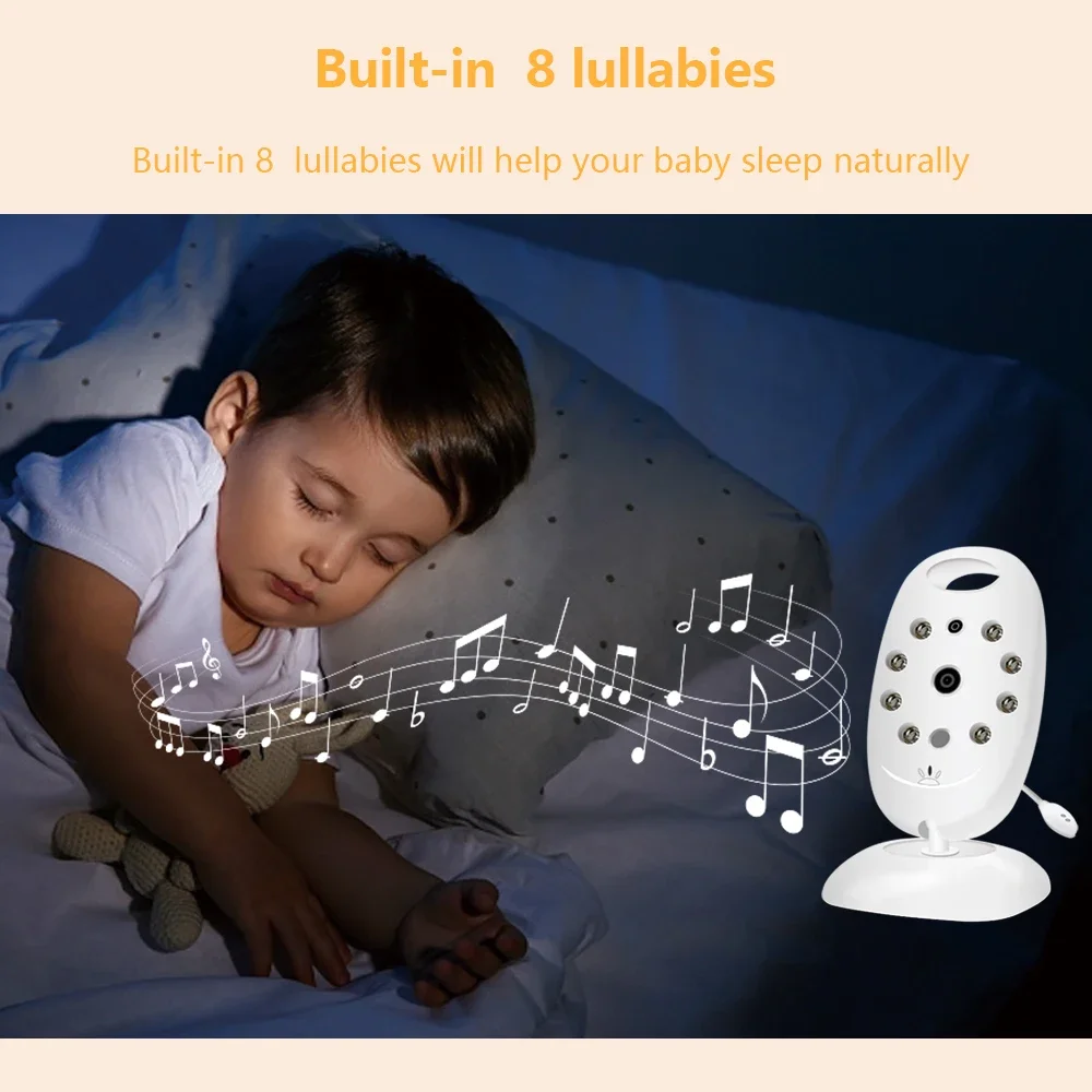 VB601 Electronic Baby Monitor with Camera Video 2 inch LCD Newborn Baby Stuff Baby Camera Temperature Babyphone 2 Ways Audio view 5