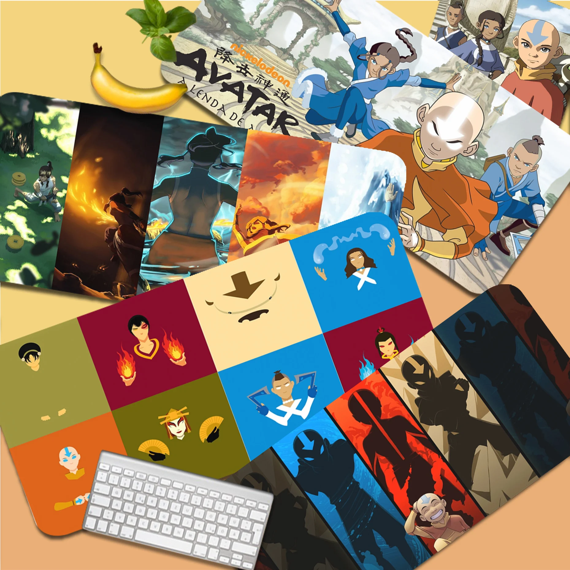 

Avatar The Last Airbender Mousepad New Rubber Mouse Durable Desktop Mousepad Size for Game Keyboard Pad for Gamer