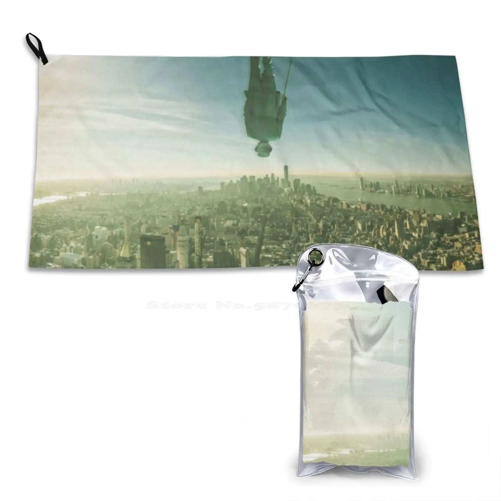 Come Fly With Me Soft Towel Pattern Washcloth Head Clouds New Romantic Drama Walking Chrysler Manhattan State Of Mind View Art