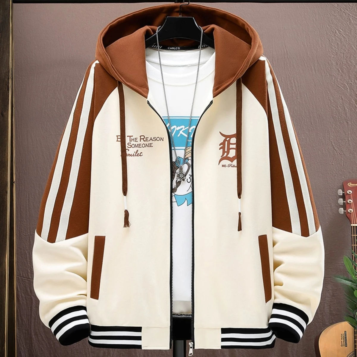 

Original Quali 96032 Bla Beige 40m to 3XL Net Picture Jaet Loose Fit Zipper Decoration Iron-Free Polyester Casual Outer...