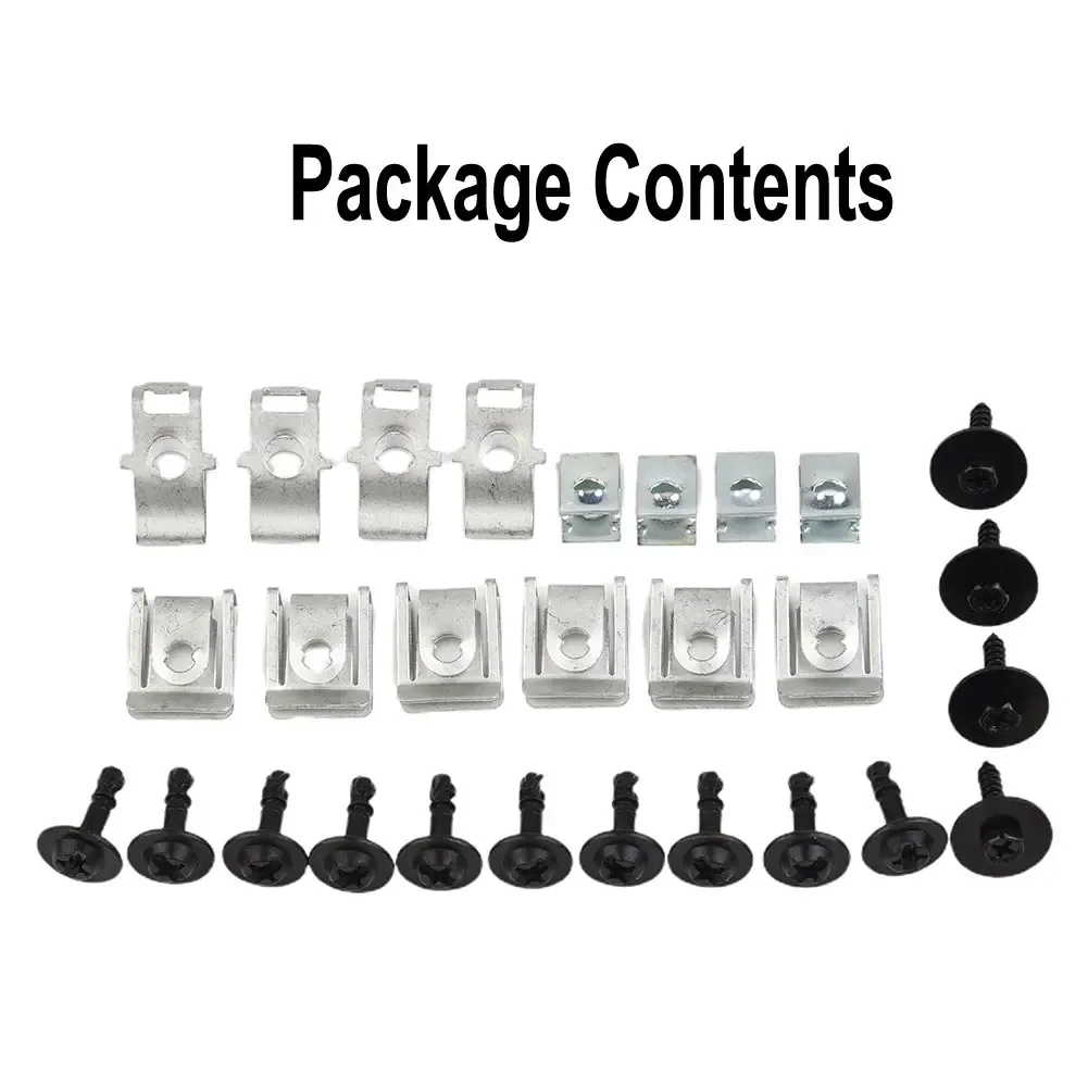 28Pcs For Audi A4 B8 A5 8T Car Undertray Engine Under Covers Fixing Clips Shield Trim Panel Screws  Auto Repairing Accessories