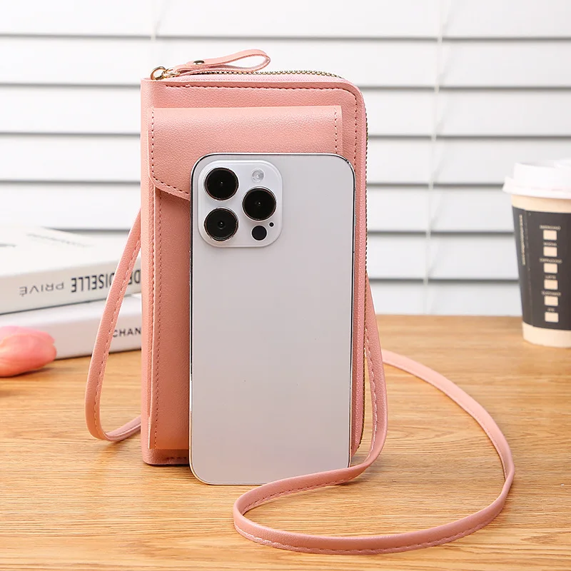 Women's mobile phone bag vertical wallet fashion ins multi-functional shoulder crossbody small bag card slot bag mobile phone ba image 6