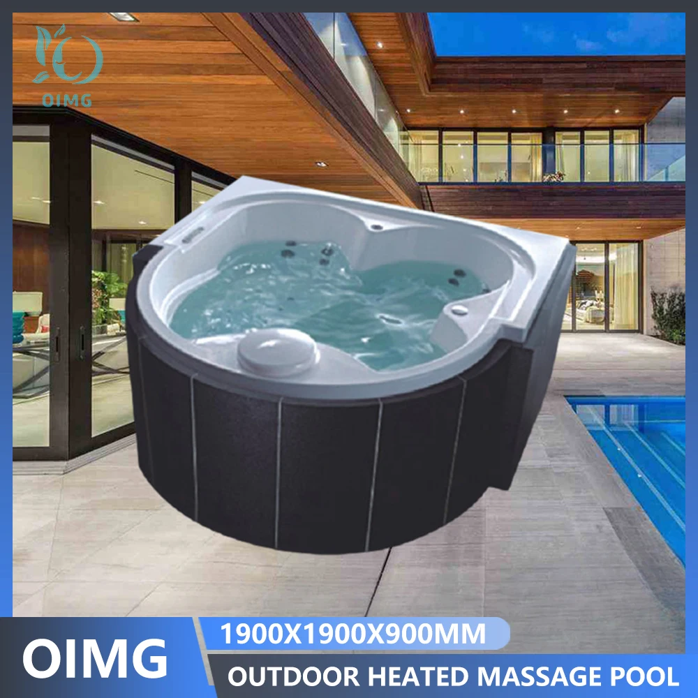 Fashion Design 4 Person Outdoor Spa Freestanding Whirlpool Massage Acrylic Bathtub Outdoor Luxurious Whirlpool Massage Bathtub