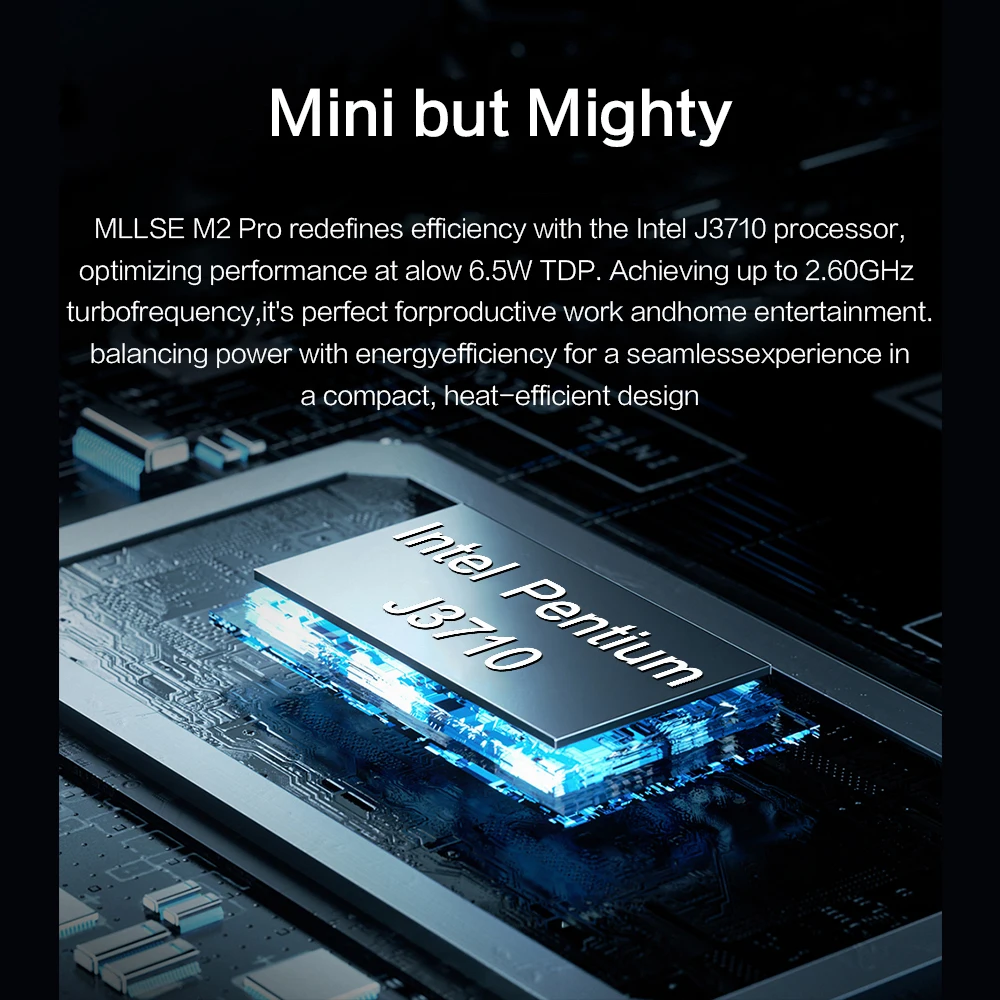 MLLSE M2 Pro Mini PC Poderoso 8 GB de RAM, 256 GB SSD, Intel J3710, Windows 10 - Compacto e Ideal para Casa, Negócios e Jogos