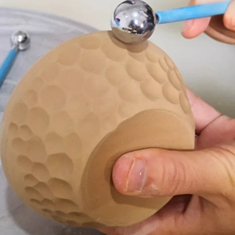 4-teilige 8-Kopf-Soft-Keramik Edelstahl Einkerbung Kugelschreiber Stahl Kugelschreiber Ton DIY hand