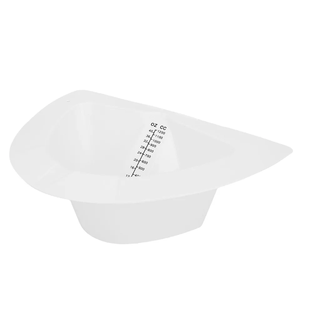 10Pcs Plastic Graduated Female Specimen Bedpan White 1200ml Body Fluid Collection Container
