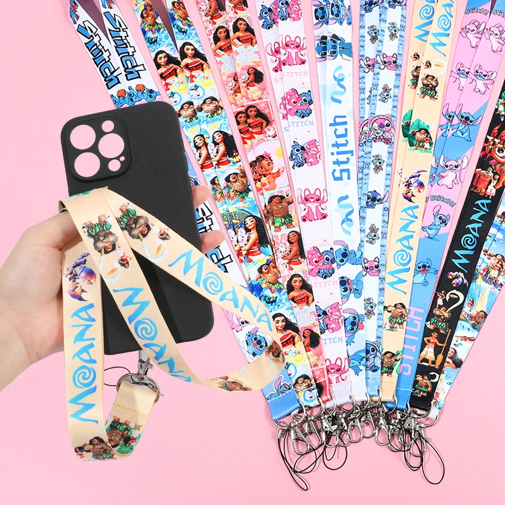 10 個ディズニー漫画ステッチモアナかわいいストラップカードセットストラップバスカードセット漫画かわいいアニメ漫画絵カードセットストラップ