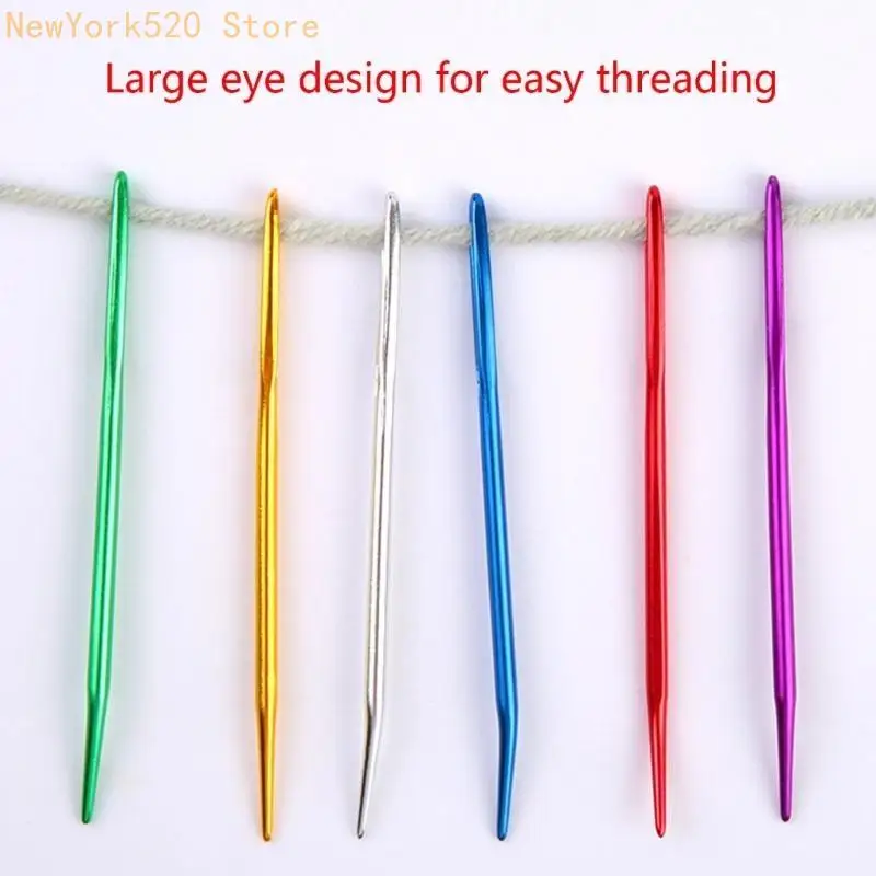 Stainless Steel Sewing Needle Weaving Needle Darning Needle, Hand Sewing Needle for Wool Sewing Hand Knitting Crocheting N84C