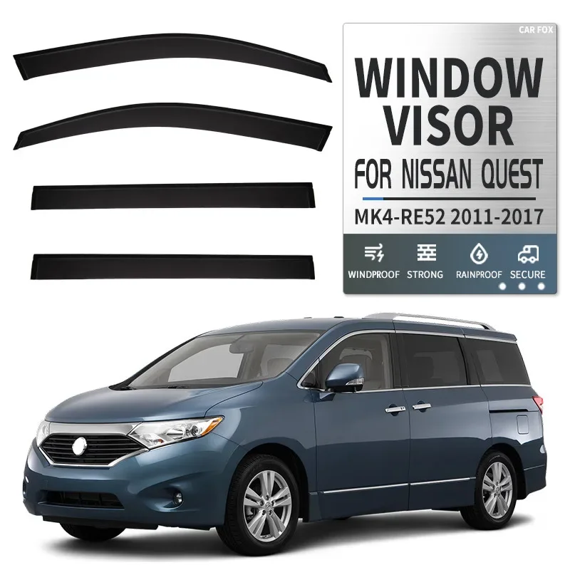 For Nissan QUEST V42 RE52 Car Window Visor Awning Shelters Windshield Side Window Rain Sun Shade Auto Accessories Car Styling