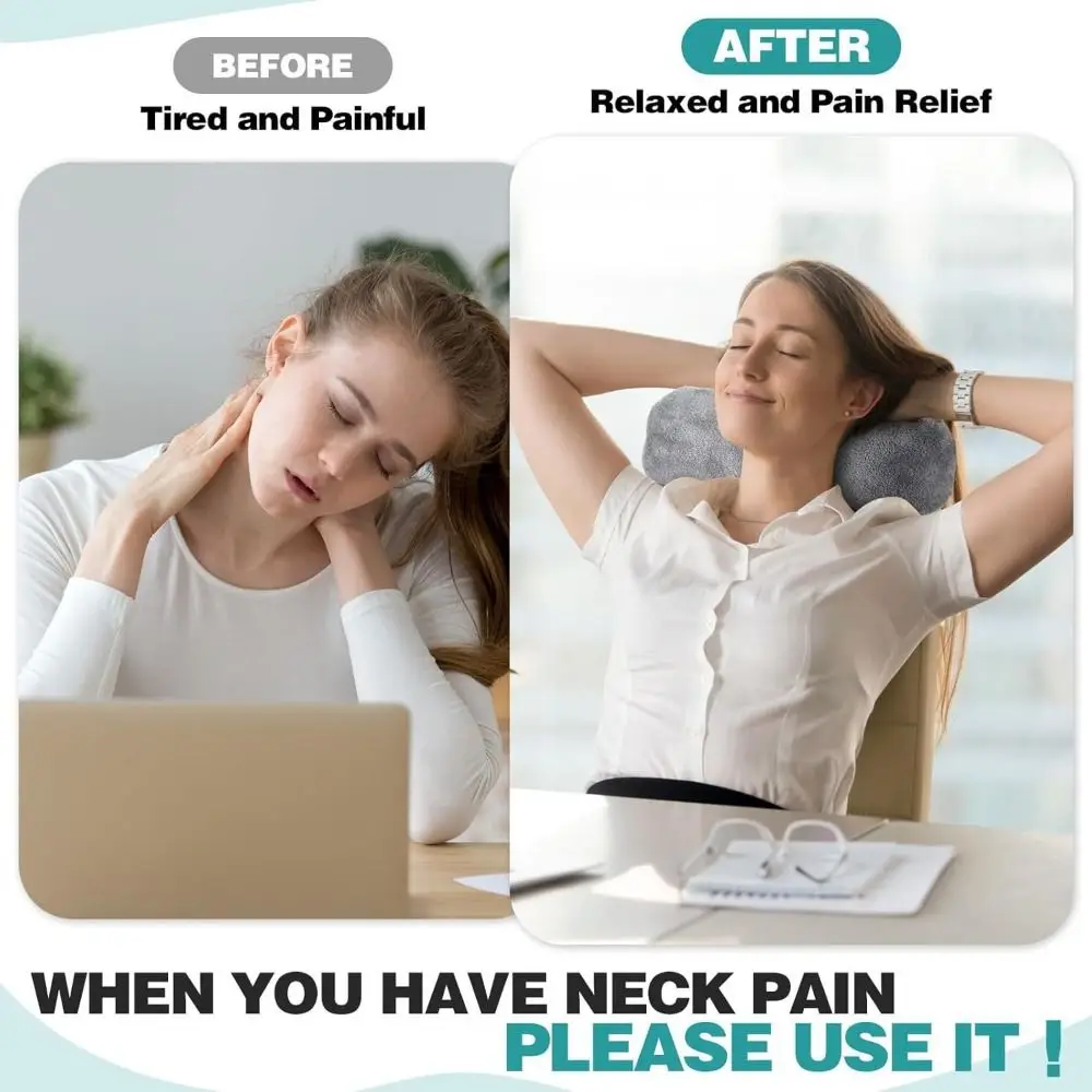 Versatile Recliner Headrest Pillow Curved Profile Adjustable Strap Neck Support Pillow Ergonomic PP Cotton Waist Support Pillow 4