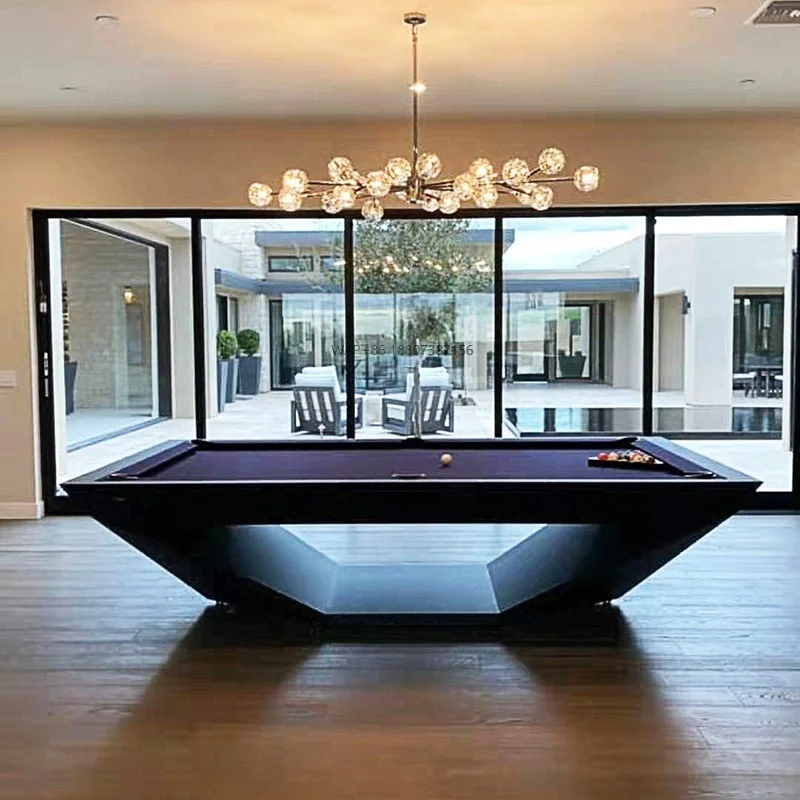 2025 Custom Modern Design American Style Billiard Table 9ft  Slate Pool Table with Dining on Top