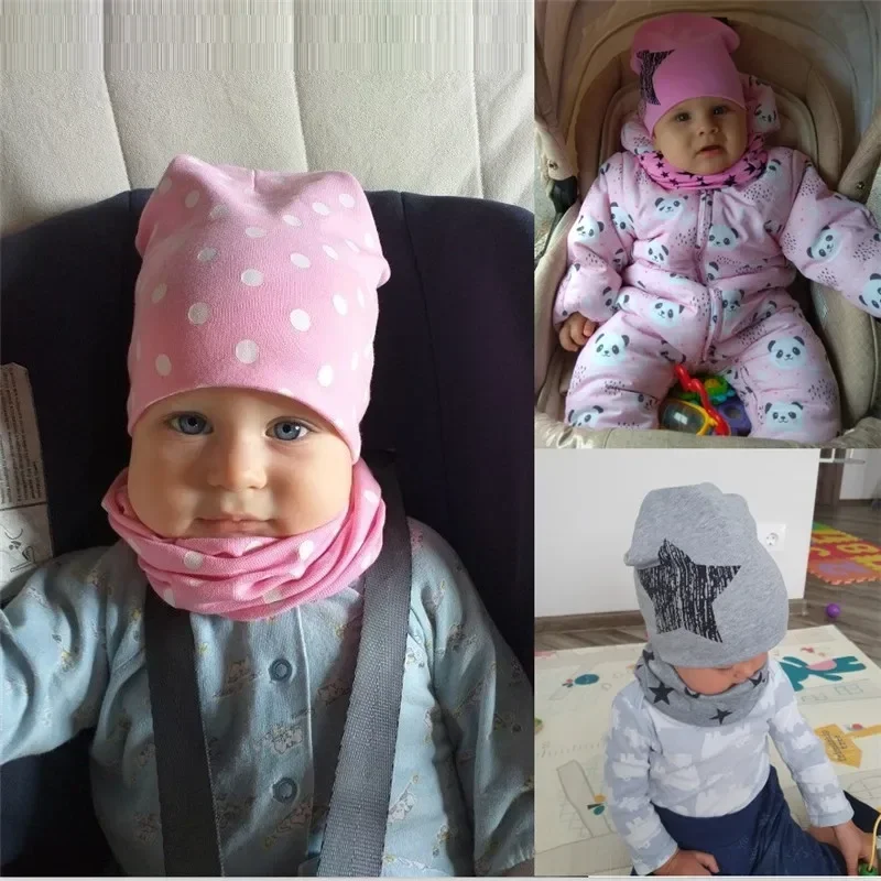 Cotton Infant Cap Scarf Baby Hats for Boy Spring Autumn Winter Baby Hats for Girl Toddler Hat Children Bonnet Baby Beanies