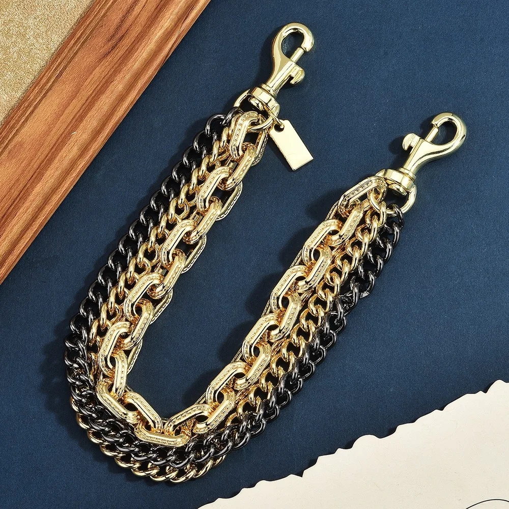 Detachable Clasps Metal Bag Chain Strap Vintage Metal Crossbody Shoulder Chain Hip Hop Style Bag Decor Accessory Crossbody Carry