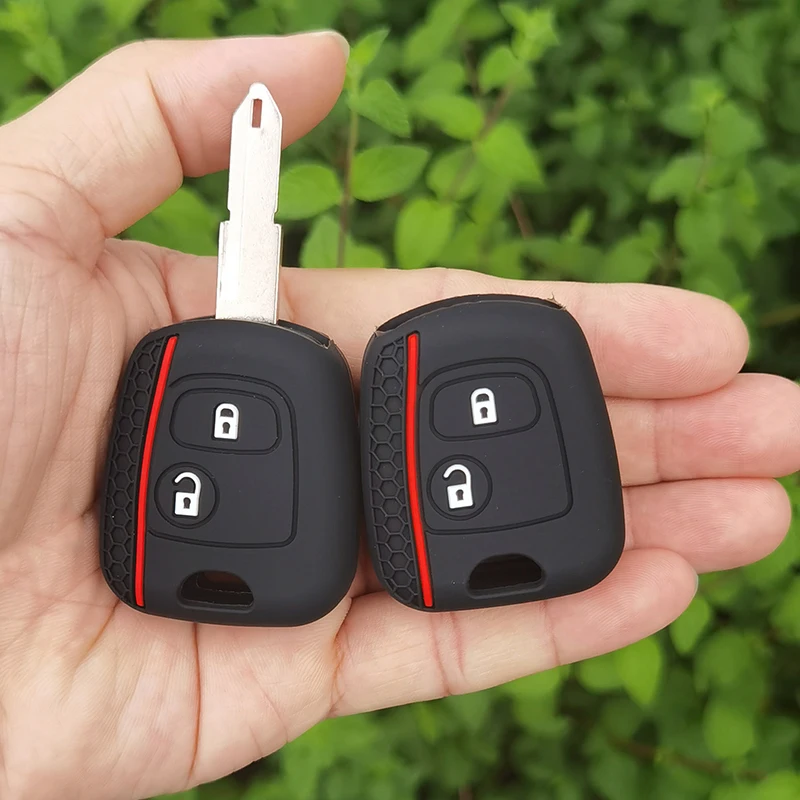 Silicone Car 2 Button Key Cover Case for Peugeot 106 107 206 207 307 Citroen C1 C2 C3 C4 XSARA PICASSO for Toyota AYGO Protector