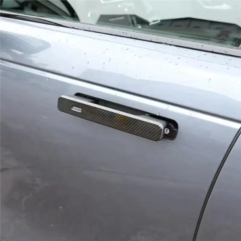 Carbon Fiber ABS Exterior Door Handle Trim Car Accessories For Land Rover Range Rover VELAR 2017 2018