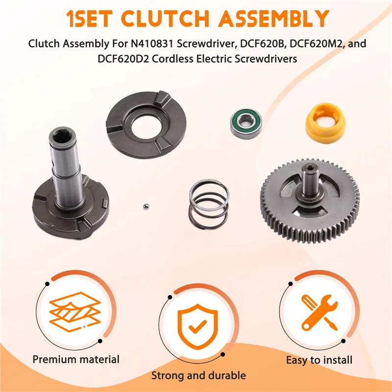 Комплект для замены сцепления AA19 для беспроводных электрических отверток N410831, DCF620B, DCF620M2, DCF620D2