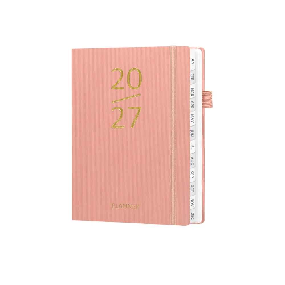 Portable A5 2027 Schedule Book Planner Reminder To Do List Daily Planner Book Textured PU Agenda Book Gift Giving