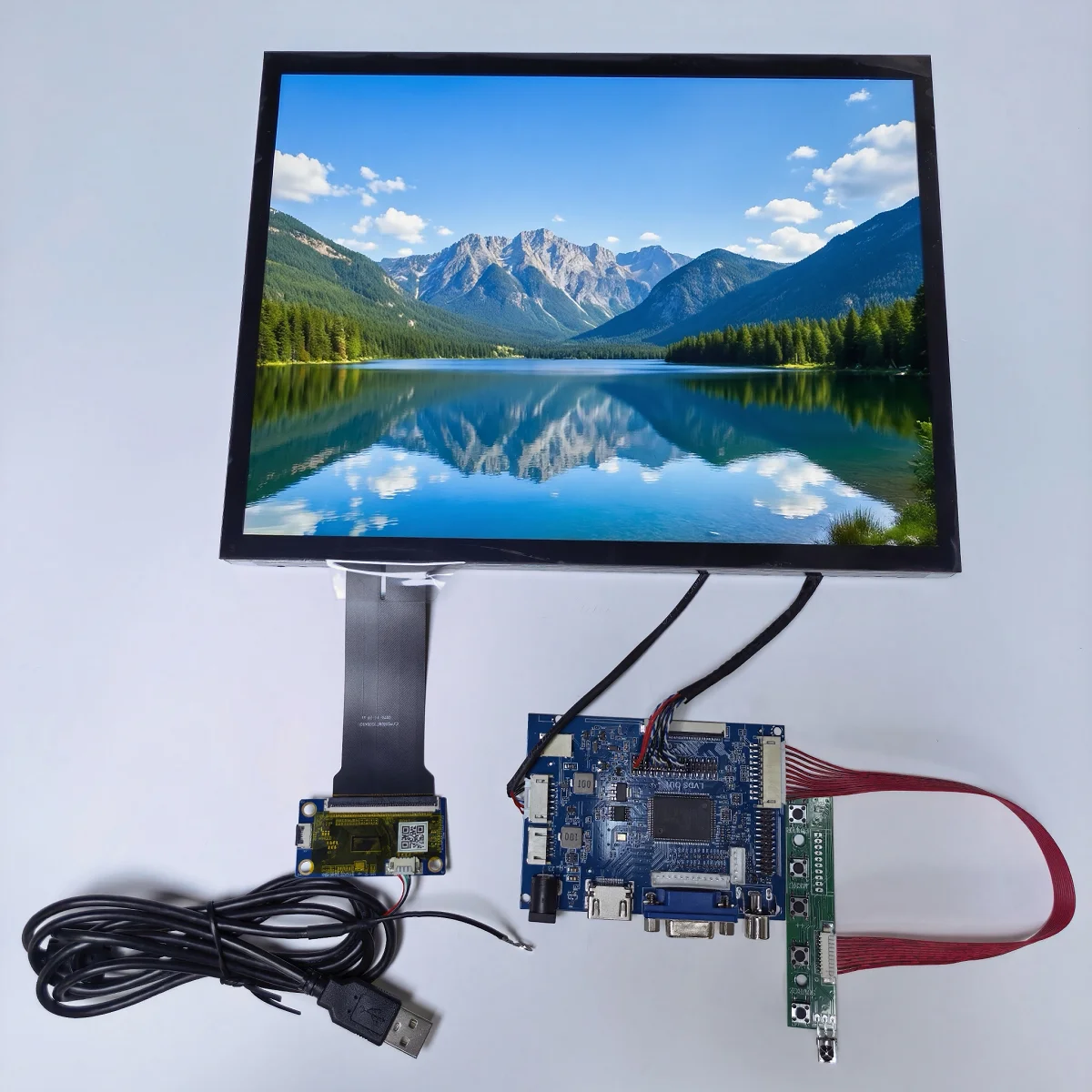 12.1-inch Industrial Medical Touch Display Module IPS 1024X768 USB Plug and Play 10-Point Capacitive Screen