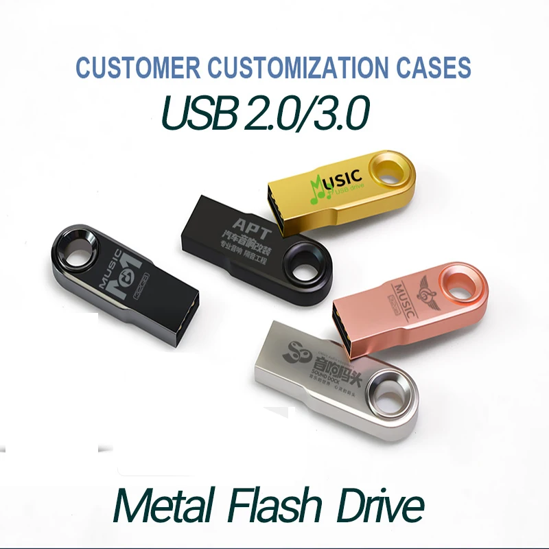 ZSUIT 100Pcs USB Flash Drive 16GB Metal Pen Drive 32GB Waterproof Memory Stick Free LOGO Cle USB Pendrive 128G Flash U-disk CSY