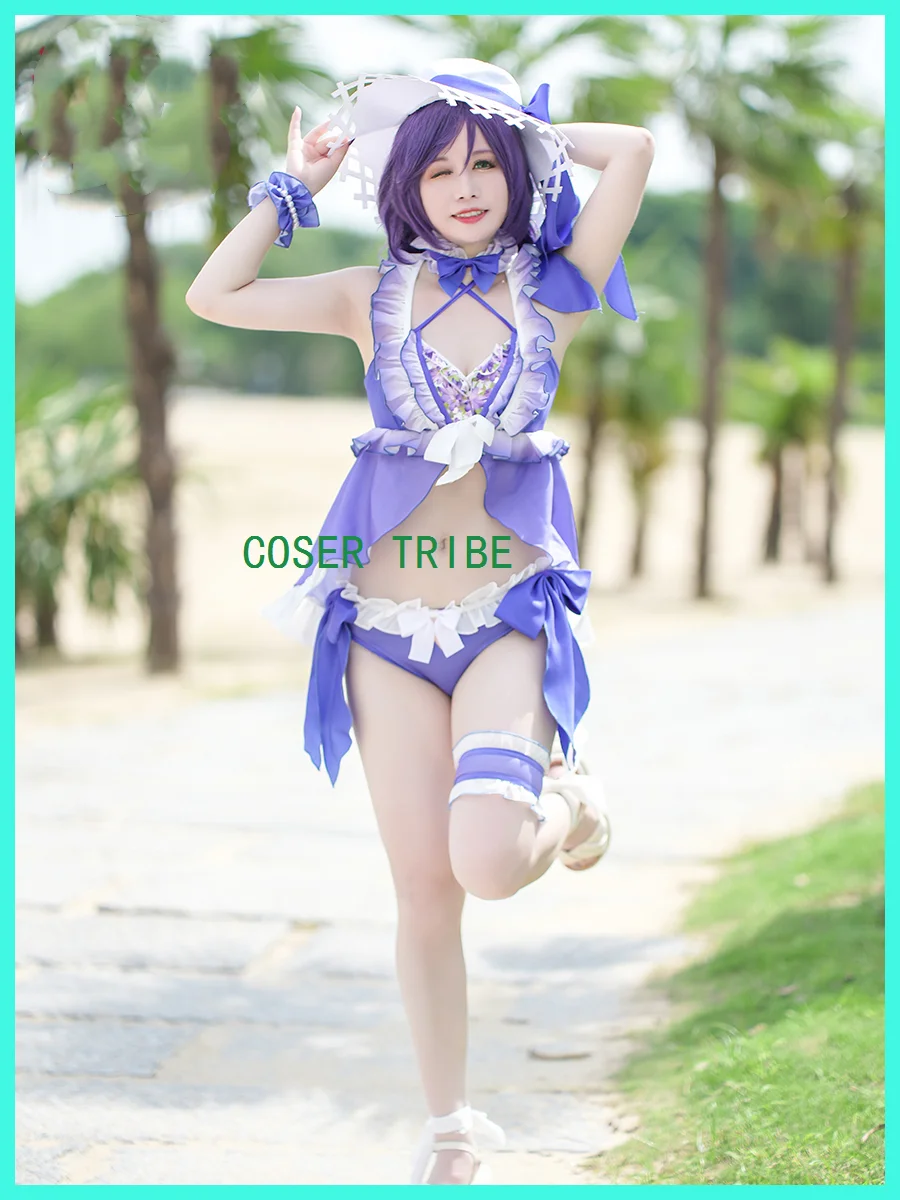 COSER TRIBE Lovelive Tojo Nozomi Swimsuit Women Cosplay Costume Cos Game Anime Party Uniform Hallowen Play Role Clothes Clothing