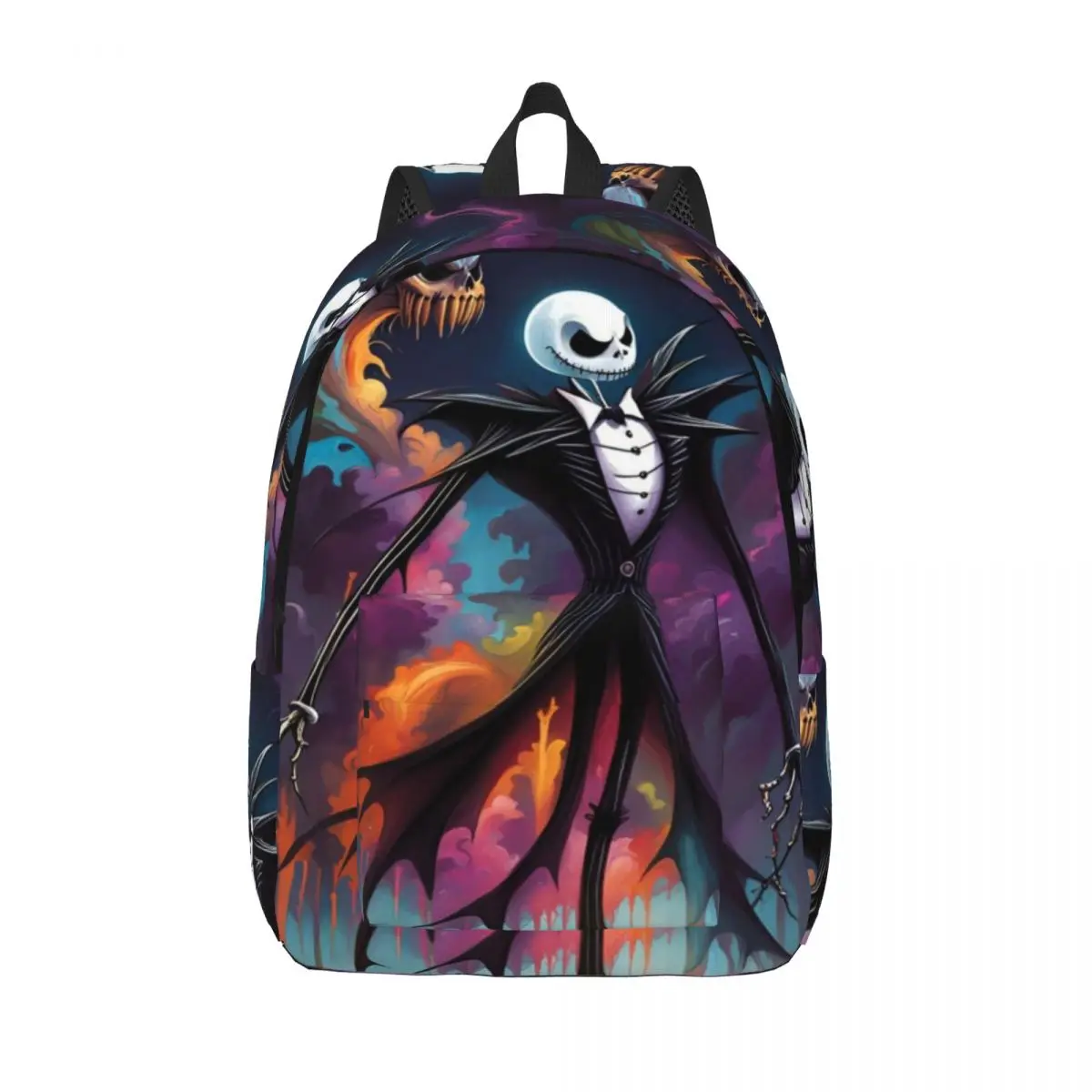 Custom Jack Skellington Wallpaper Laptop Backpack Casual Bookbag for School College Student The Nightmare Before Christmas Bags